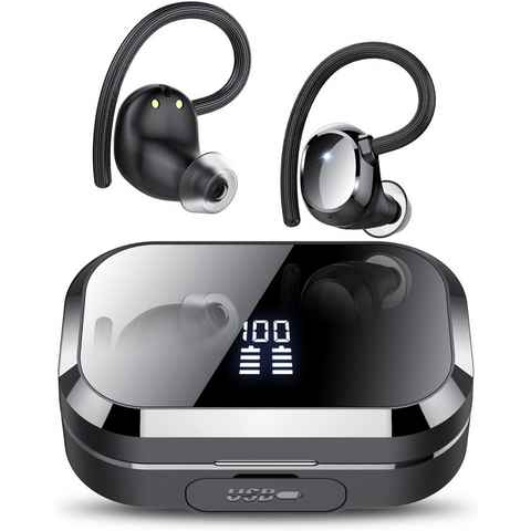 KT1 Kabellos Bluetooth 5.3, 120 Stunden Spielzeit mit Ladeetui In-Ear-Kopfhörer (Natürlicher Klang und stabile Verbindung für ein ungestörtes Hörerlebnis., LED-Anzeige, Comfort Fit, IPX7 wasserdichte Ohrhörer, Tiefer Bass)
