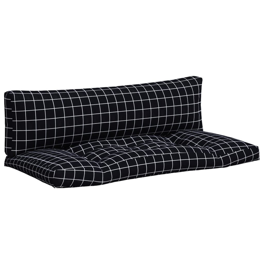 vidaXL Sitzauflage Palettenkissen 2 Stk. Schwarz günstig online kaufen