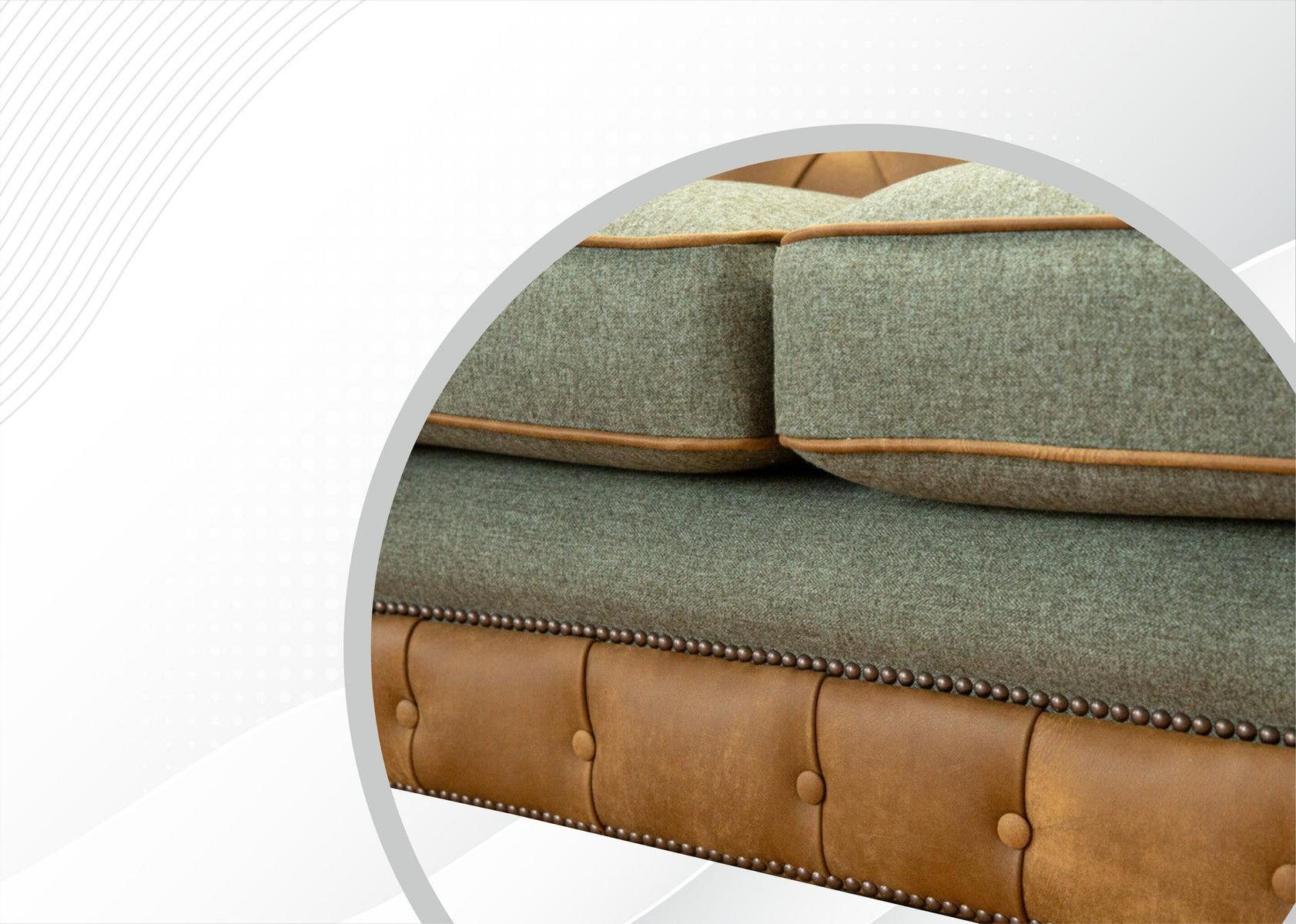 Chesterfield JVmoebel Die cm, 220 Rückenlehne 3 Sitzer Sofa Knöpfen. mit Chesterfield-Sofa, Design Couch