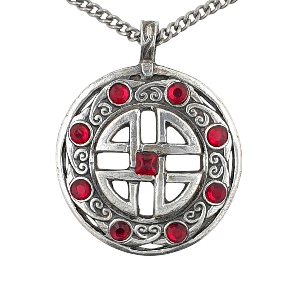 Kettenanhänger Schildknoten groß Amulett Thor Schutzsymbol Silber Talisman: 37 mm