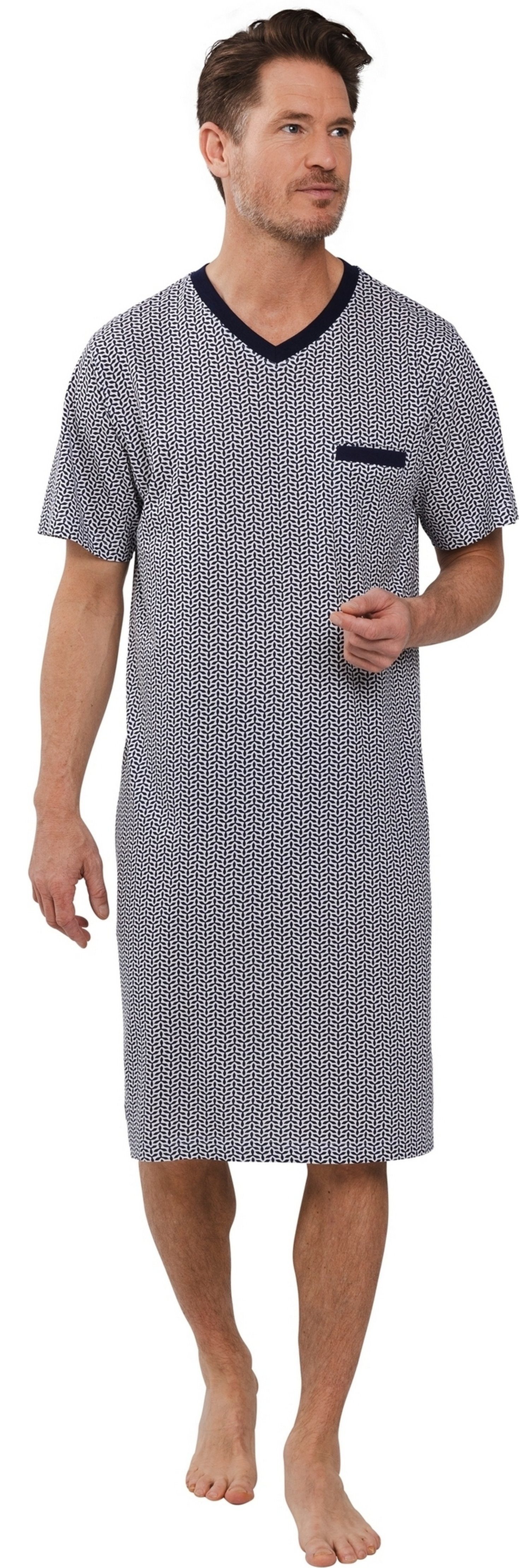 Pastunette Nachthemd Herren Schlafshirt mit kurzem günstig online kaufen