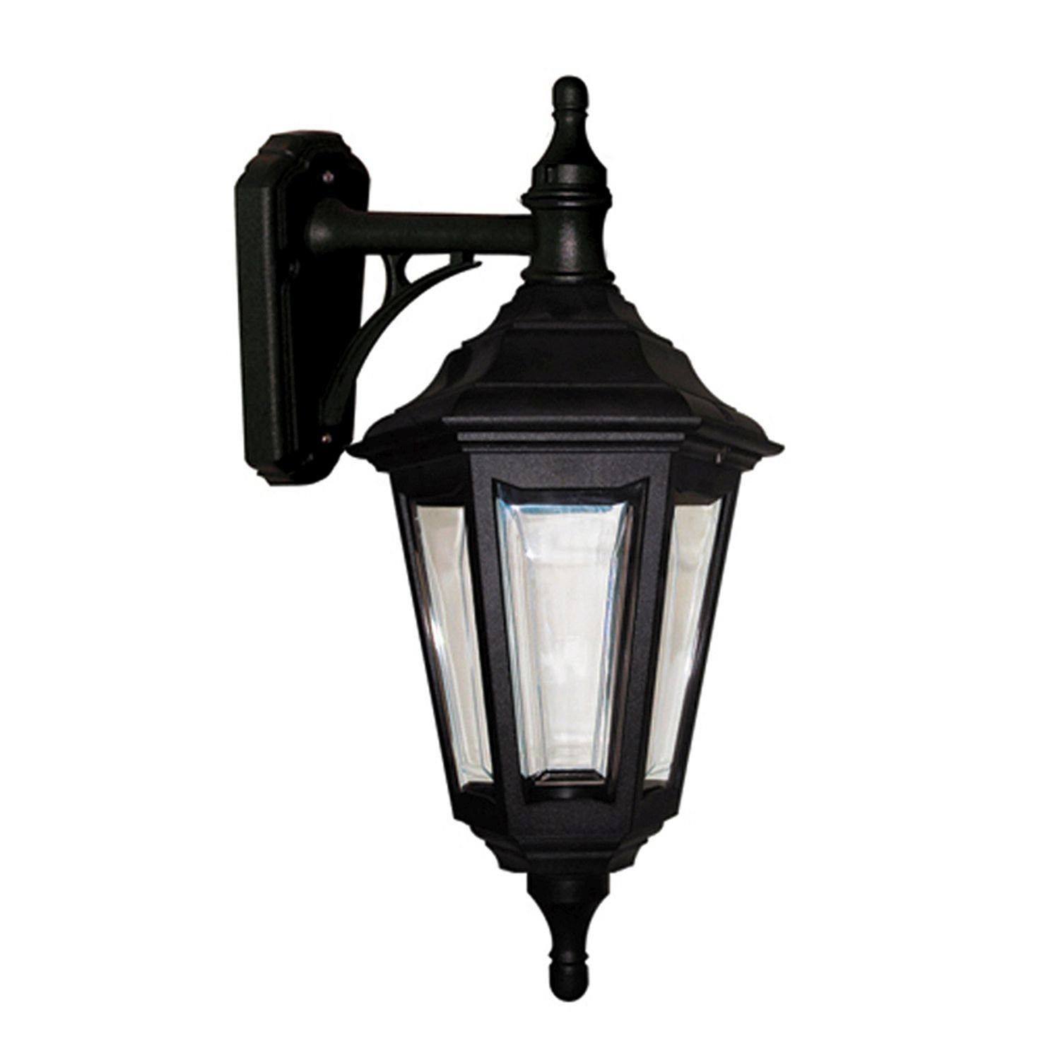 außen Außen-Wandleuchte Rustikal Schwarz E27 Garten Licht-Erlebnisse Außenwandlampe Haus Wandleuchte Leuchtmittel, IP44 ohne CRAWLEY,