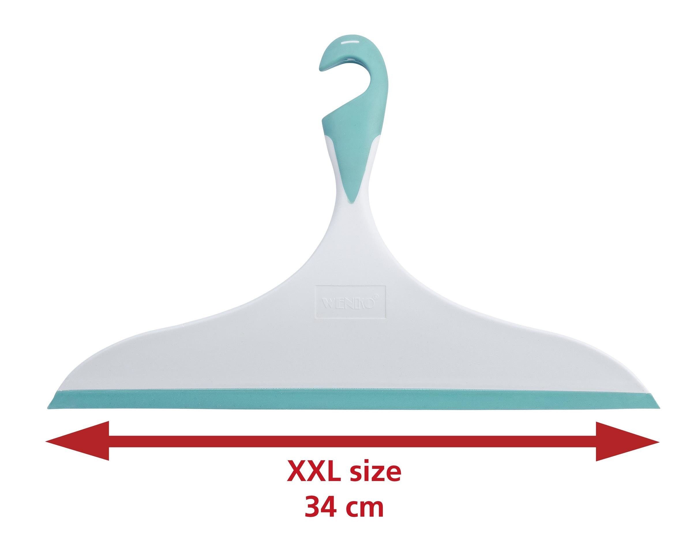 WENKO Duschabzieher Wasser Struck XXL, Farbe blau, WENKO, (Wasserabzieher + Halter)