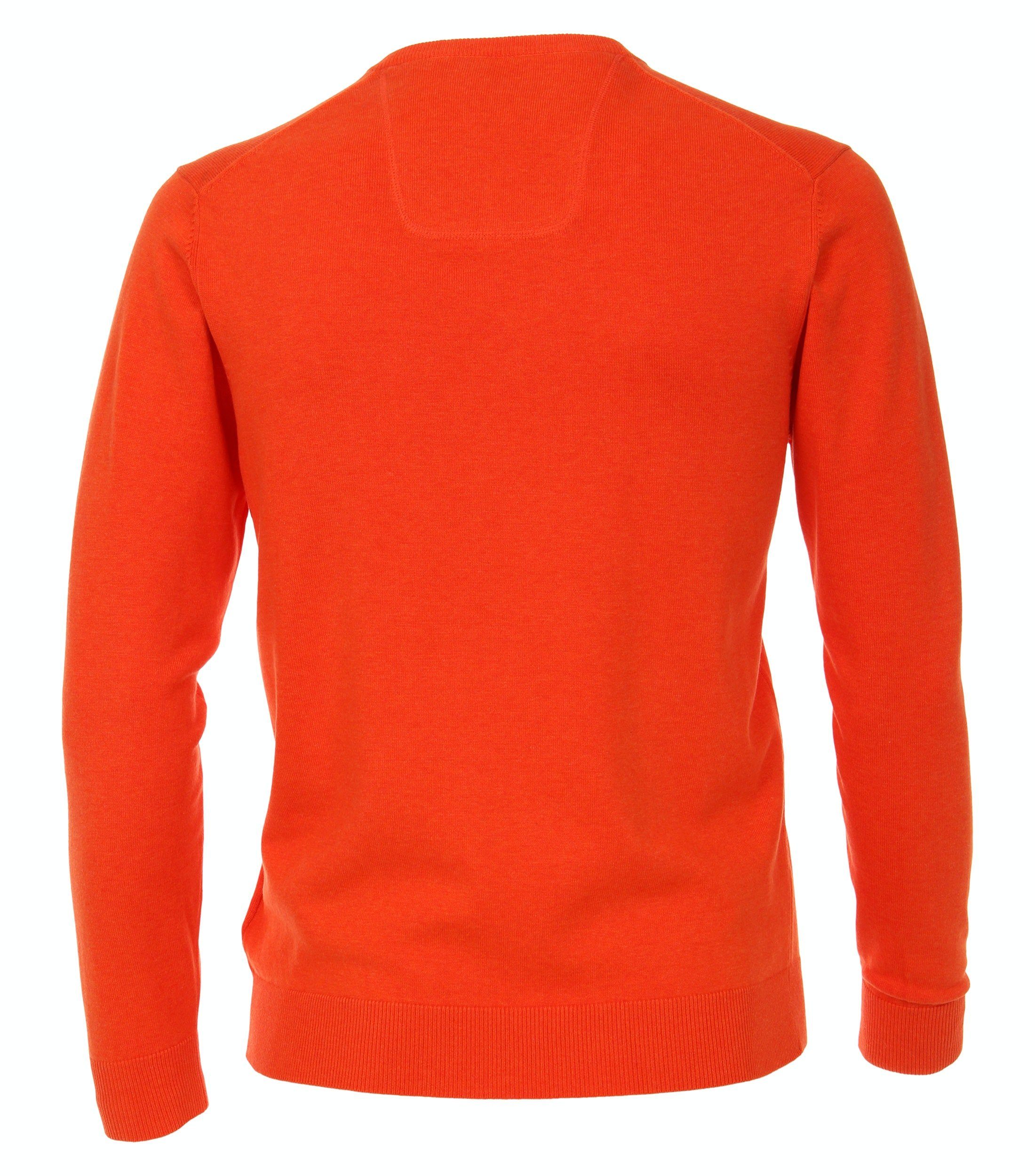 V-Ausschnitt-Pullover orange450 Pima-Baumwolle 004430 CASAMODA