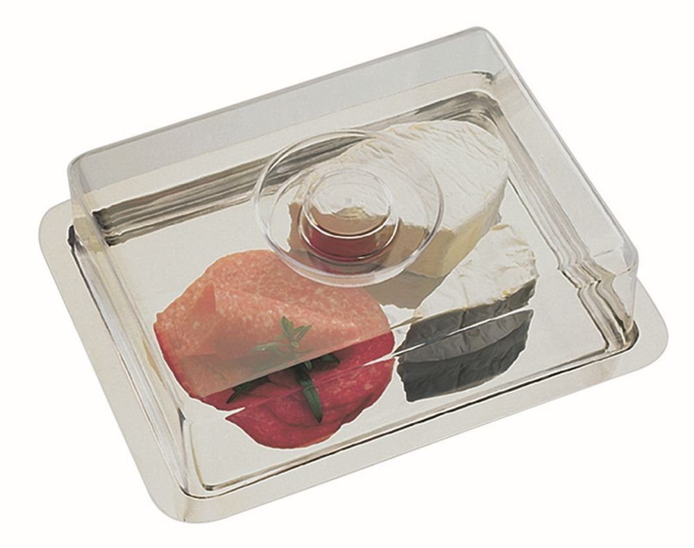 APS Vorratsdose, Edelstahl, Kunststoff, (1-tlg), Frischhaltebox ca. 25 x 19 cm, Haubenhöhe 7 cm | Vorratsdosen