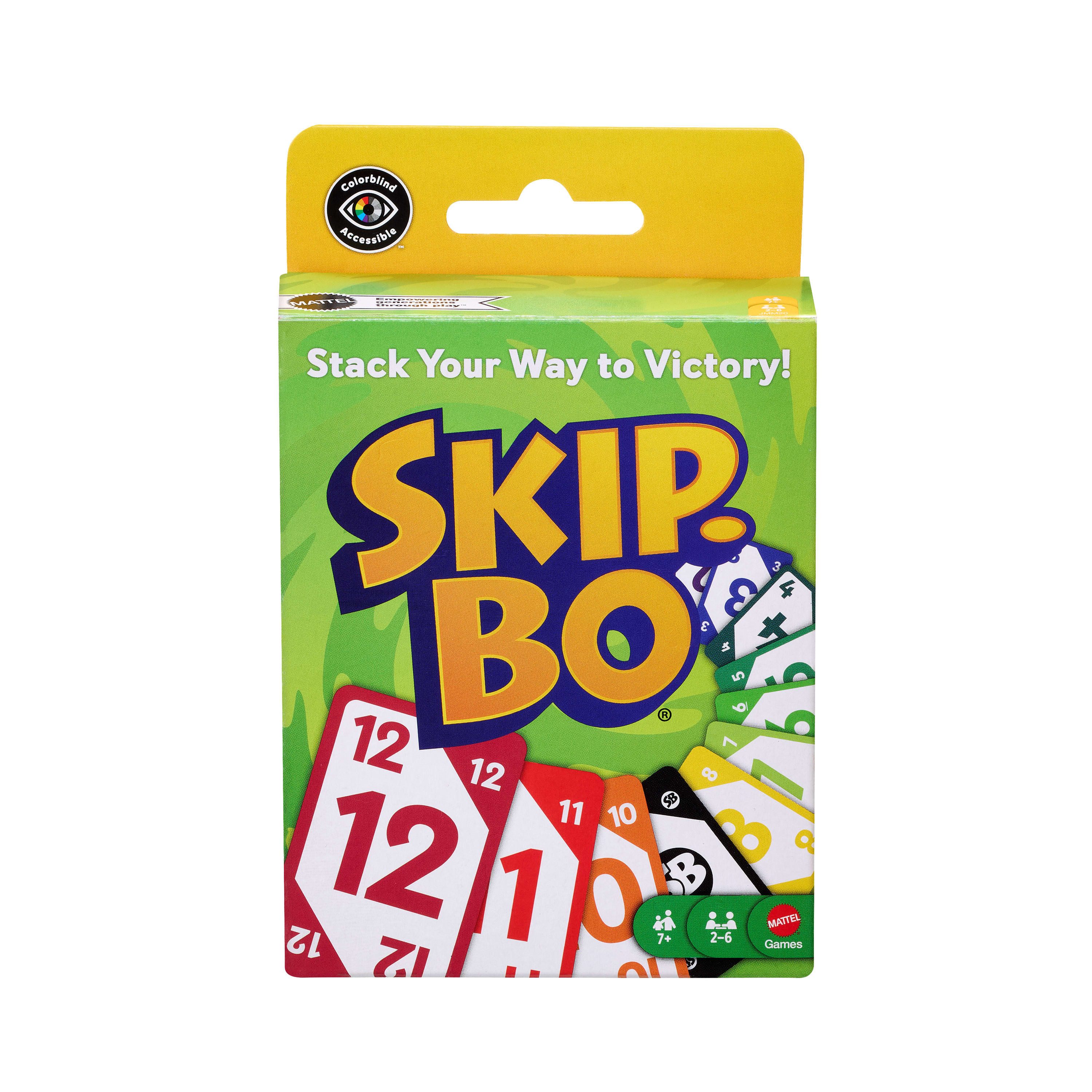 Mattel games Spiel Skip-Bo, Familienspiel, für Farbblinde geeignet