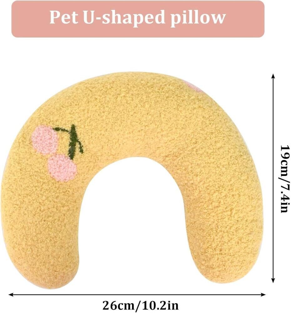 FELIXLEO Tierkissen Kopfkissen für Hunde Katzen U-förmig 27x17x6cm Nackenst günstig online kaufen