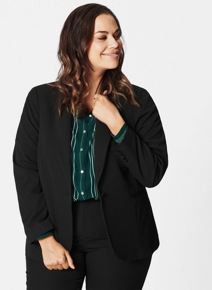 Zizzi Blusenblazer Damen Blazer Langarm Elegant Anzugjacke Große Größen Zizzi Blusenblazer Damen Blazer Langarm Elegant Anzugjacke Große Größen