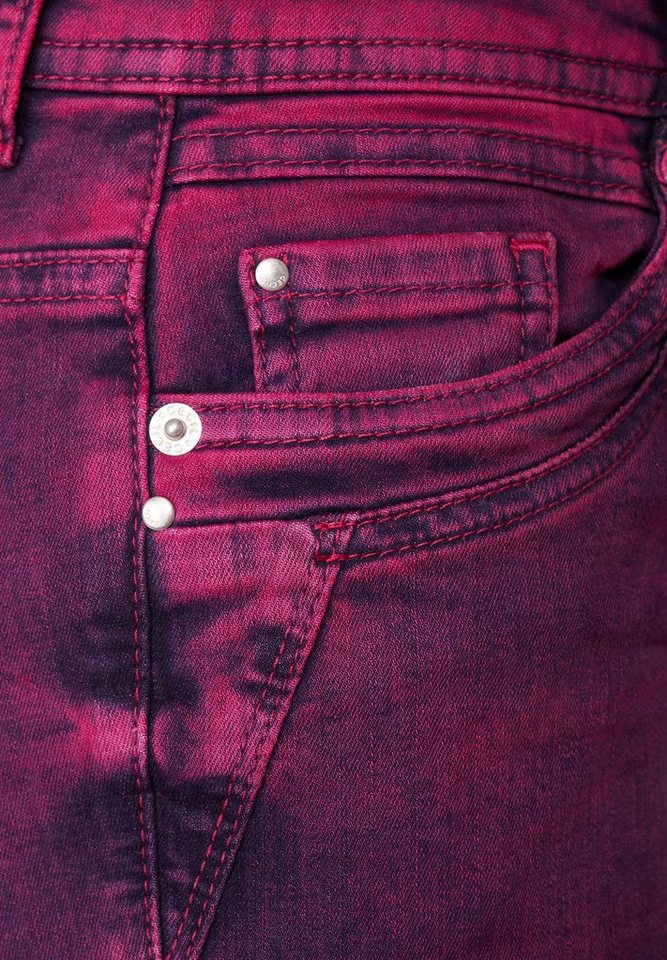 Cecil Gerade Jeans 5-Pocket-Style, Overdye-Optik
