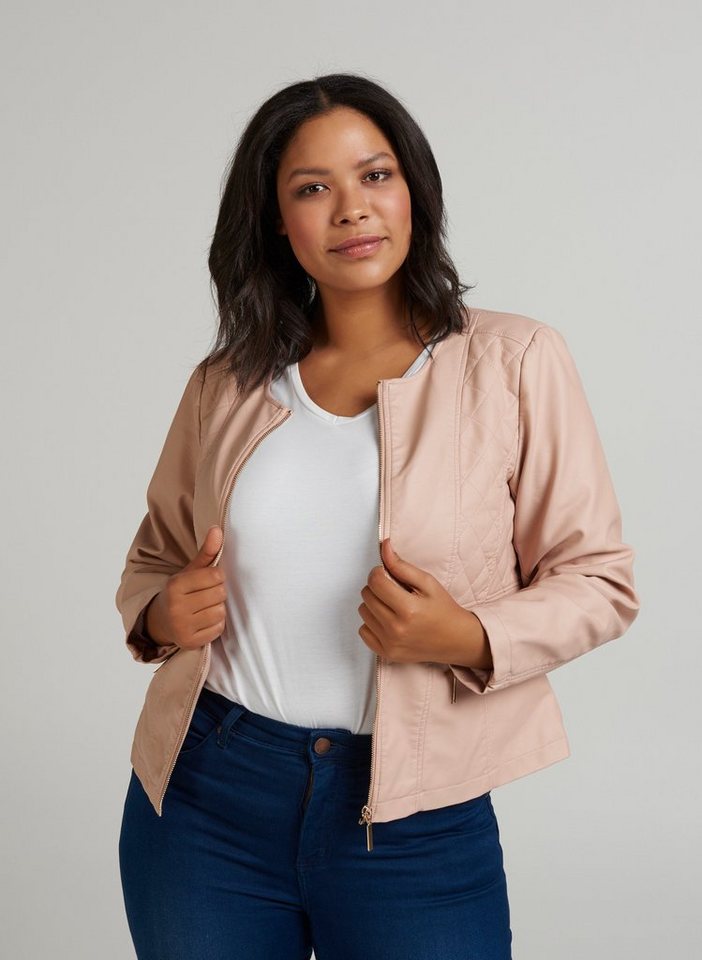 Zizzi Lederimitatjacke Damen Kunstlederjacke Kunstleder Jacket Übergangsjacke Große Größen Zizzi Lederimitatjacke Damen Kunstlederjacke Kunstleder Jacket Übergangsjacke Große Größen