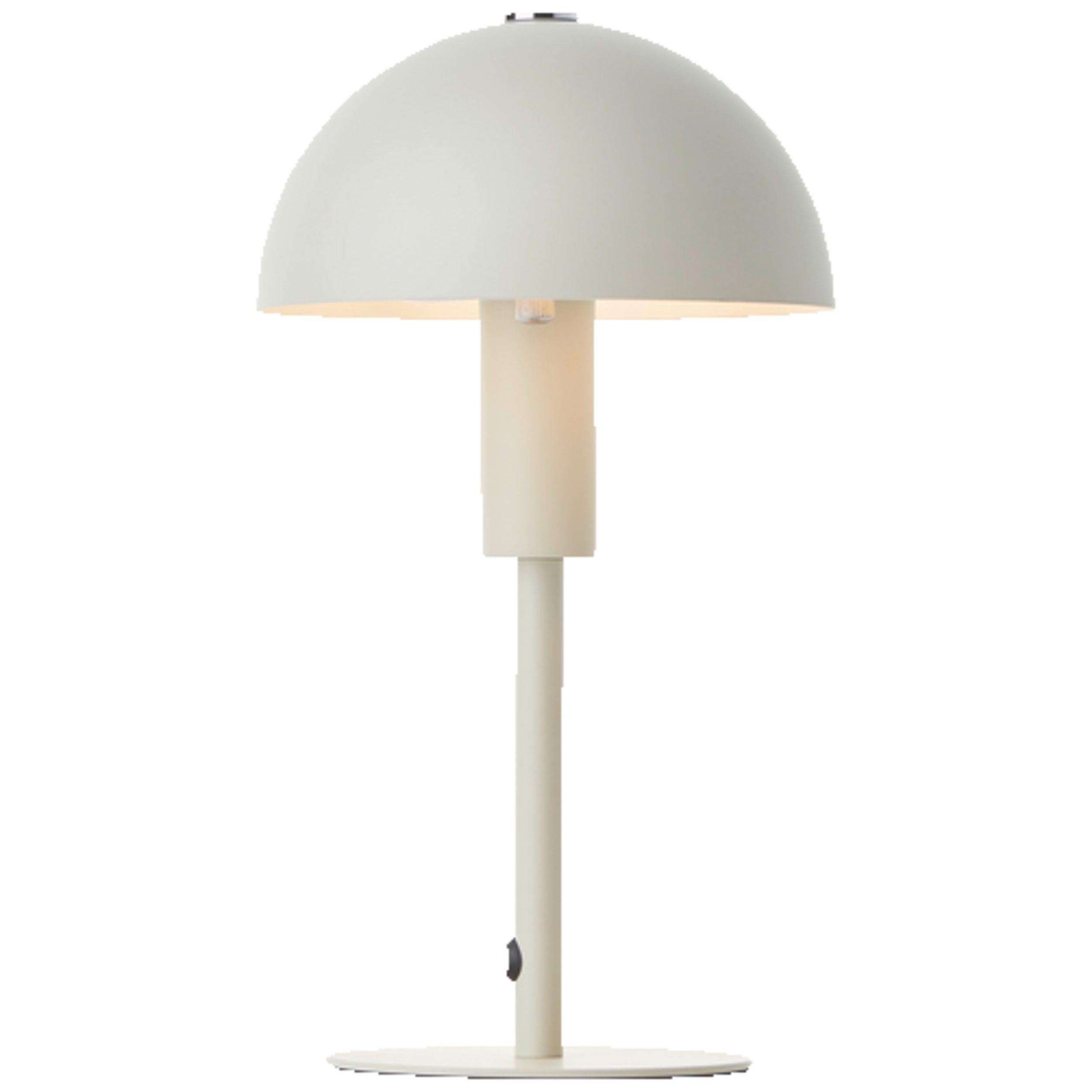 Lightbox Tischleuchte, ohne Leuchtmittel, Pilz-Design Tischlampe, H 27 cm, Ø 15 cm, E14-Fassung, Metall, beige