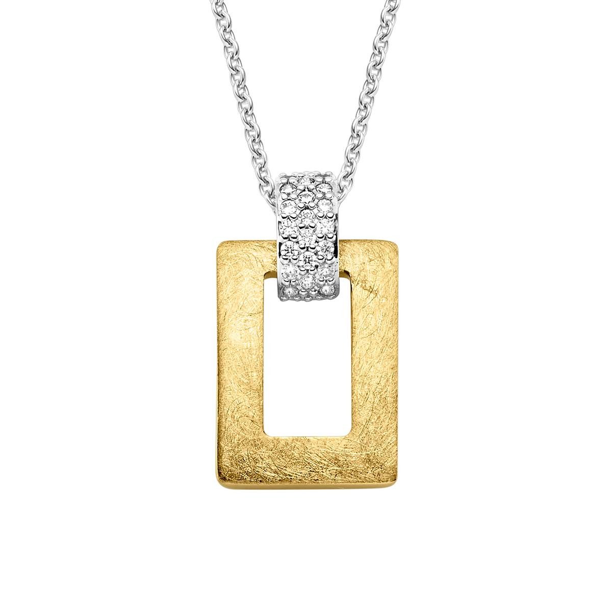 Kette mit Anhänger Kette mit Anhänger Zirkona Silber Vergoldet 787522