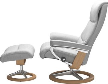 Stressless® Relaxsessel View (Set, Relaxsessel mit Hocker), mit Signature Base, Größe S,Gestell Eiche