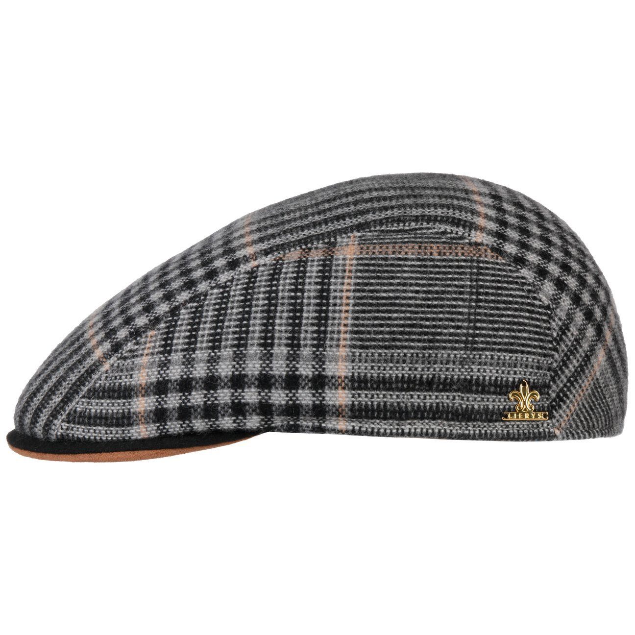 Lierys Flat Cap (1-St) Schirmmütze mit Schirm, Made in Italy grau