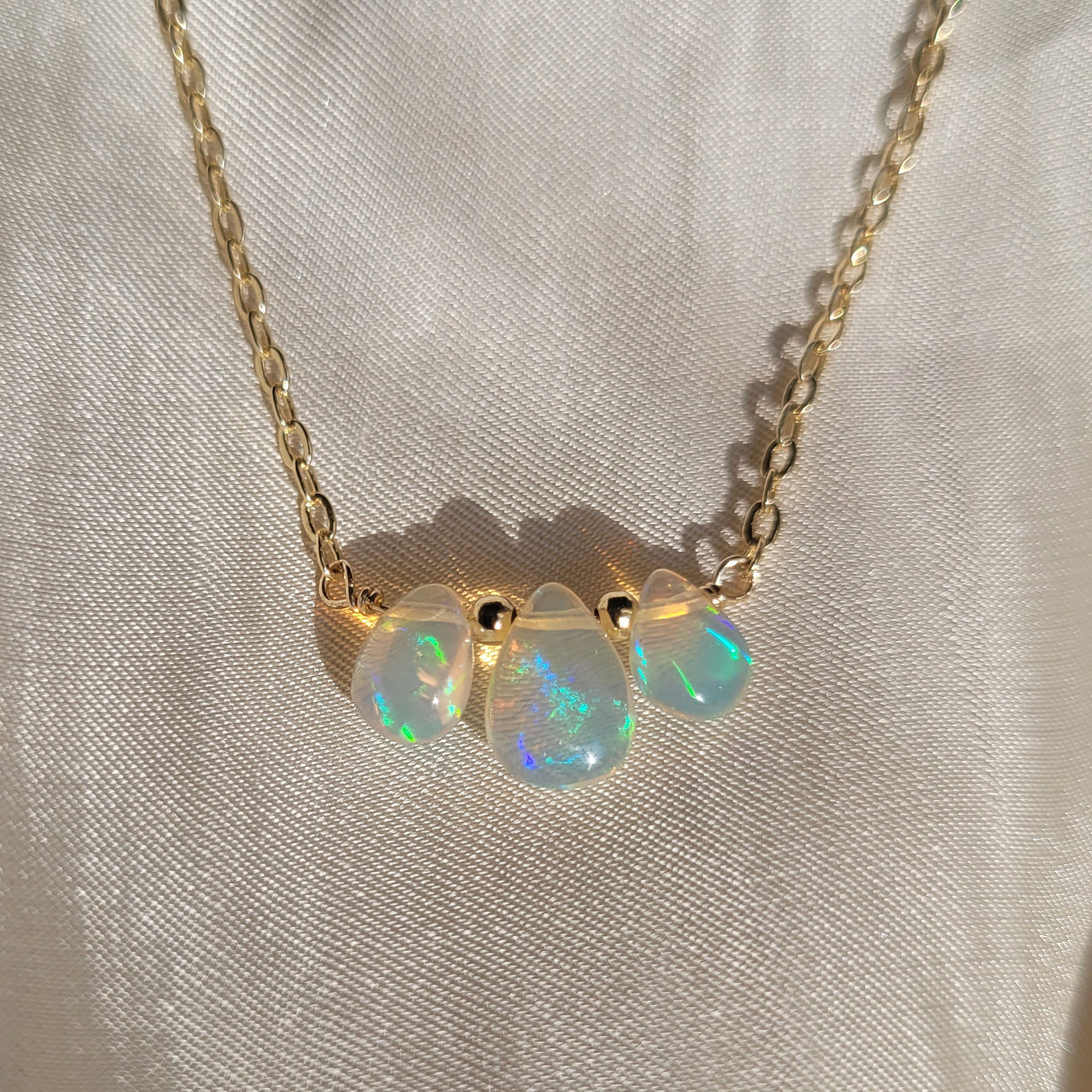 GOLDEN Choker Zierliche Opal Halskette, Opal günstig online kaufen