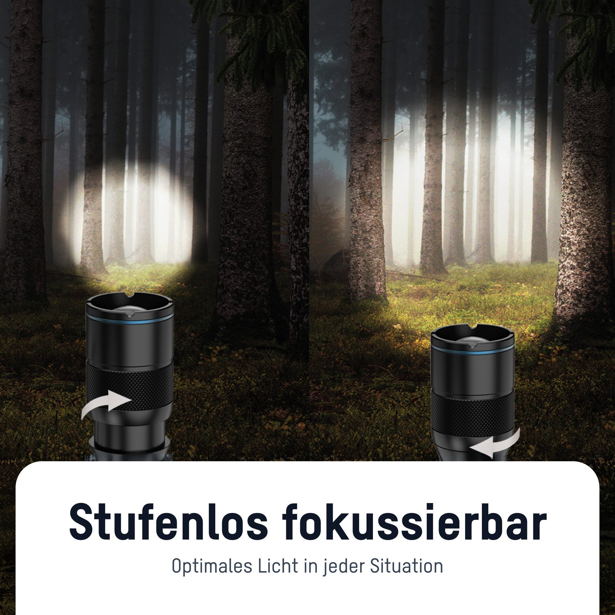 ANSMANN AG LED Taschenlampe LED Adventure Taschenlampe, helle 2435 lm Outdoor Taschenlampe