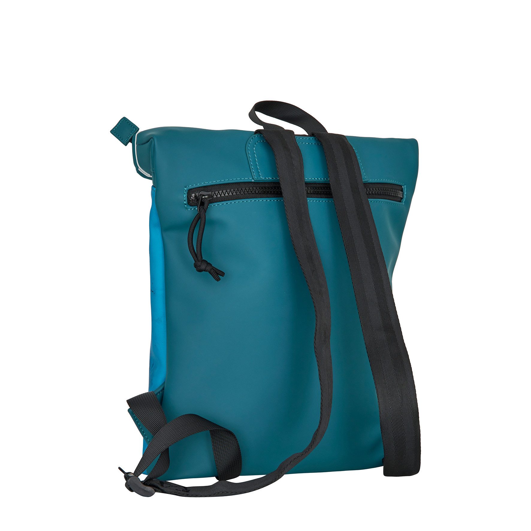 NEW REBELS Cityrucksack kleiner Roll Up RollTop Kurier Rucksack Mart Los Angeles, wasserabweisendes Planenmaterial, mit Hirsch Design – Bild 4 von 5