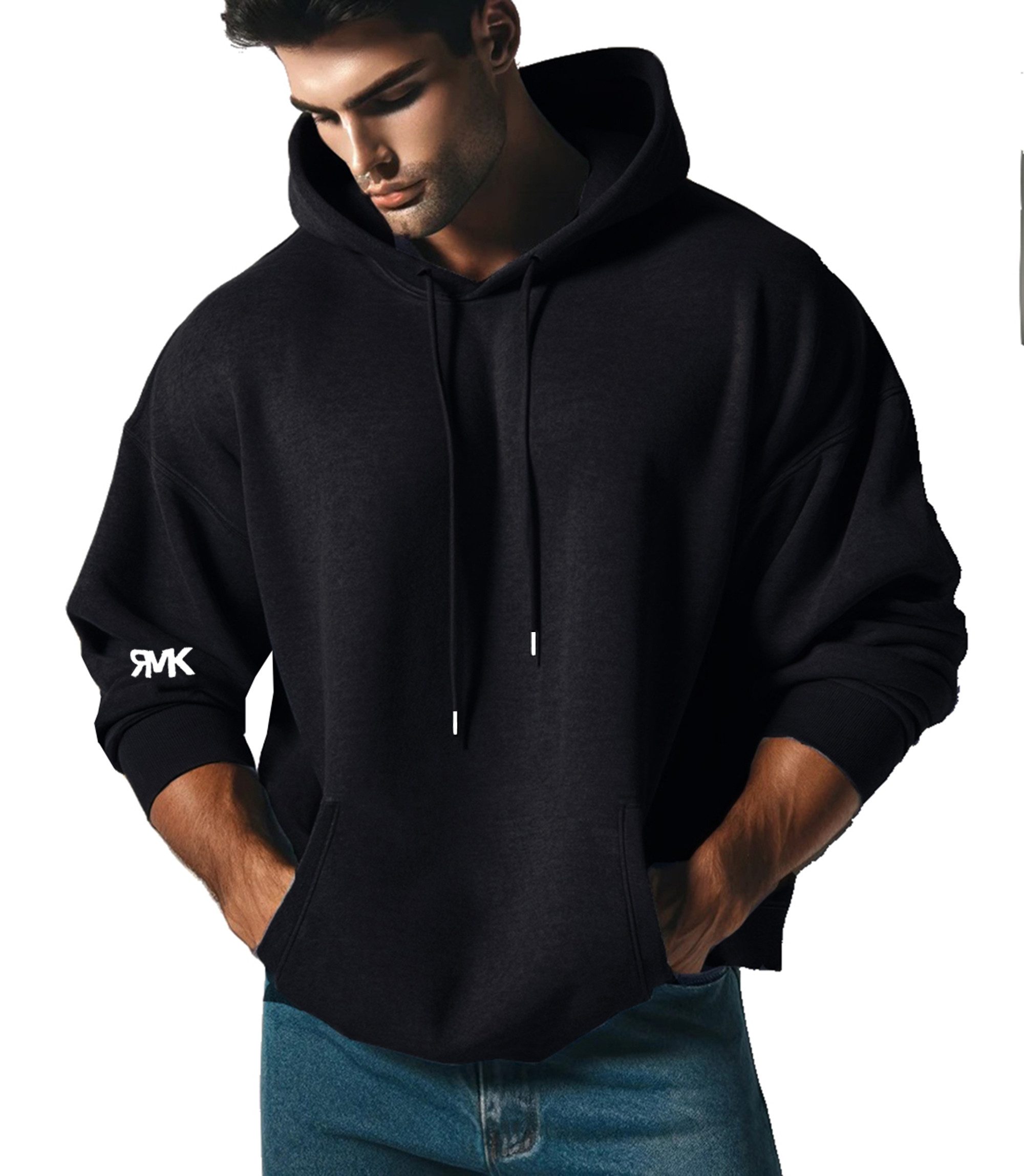 RMK Kapuzenpullover Herren Hoodie Pullover Langarmshirt Oversize Los Angeles mit Kapuze