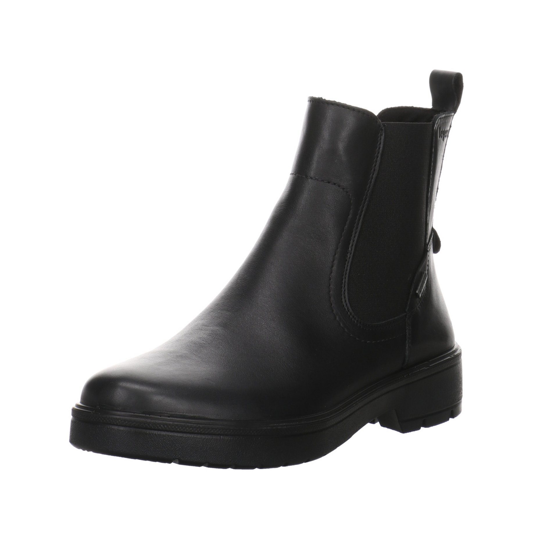 Legero Damen Stiefeletten Schuhe Stiefelette Mystic Chelsea Leder-/Textilkombination Schwarz Boots