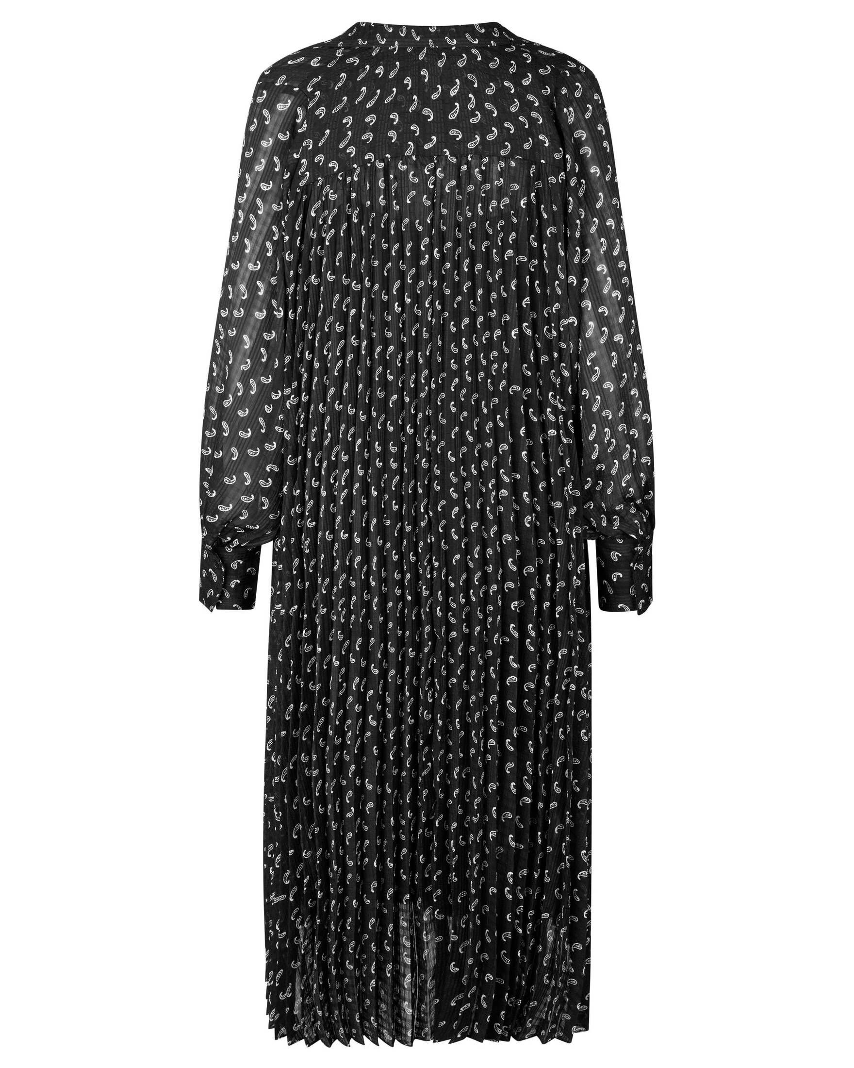 Samsoe & Samsoe AOP Damen DRESS (1-tlg) schwarz (15) Midikleid Sommerkleid DOROTHE