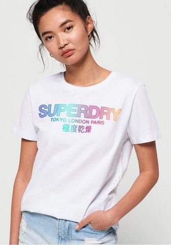 SUPERDRY Футболка »CITY NIGHTS OMBRE PUFF...