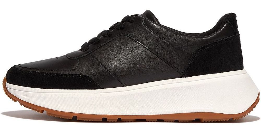 Fitflop F-Mode Leather/Suede Flatform Sneakers Sneaker