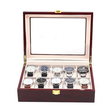 Lindberg&Sons Uhrenbox Elegante Uhrenbox mit 10 Fächern aus Holz