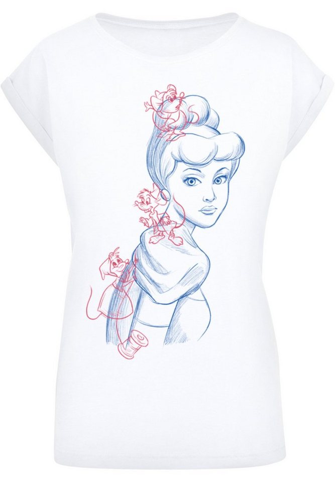 F4NT4STIC T-Shirt Cinderella Mouse Zeichnung Print