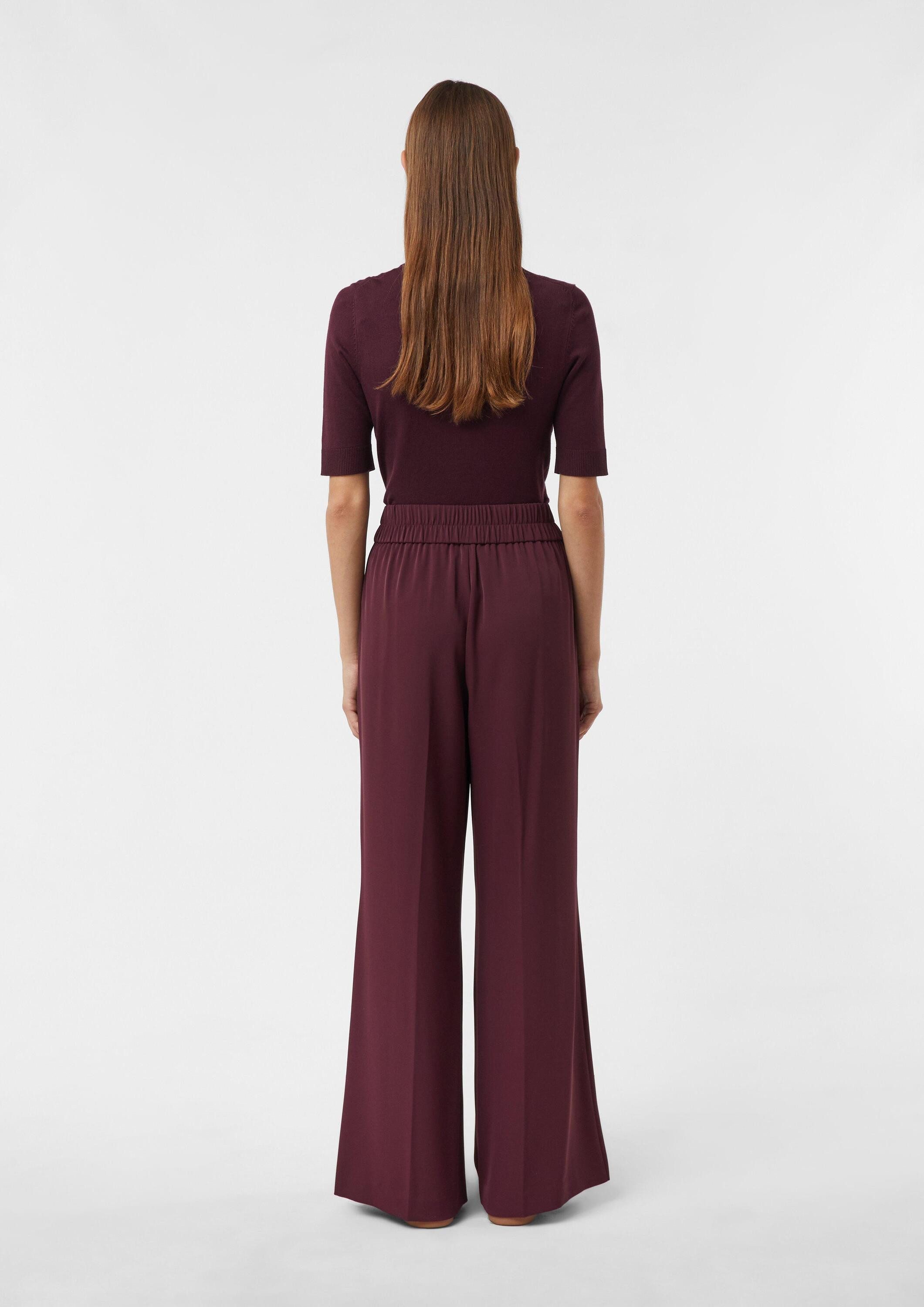 comma Chinos Hose Feminine Marlenehose mit elastischem Bund