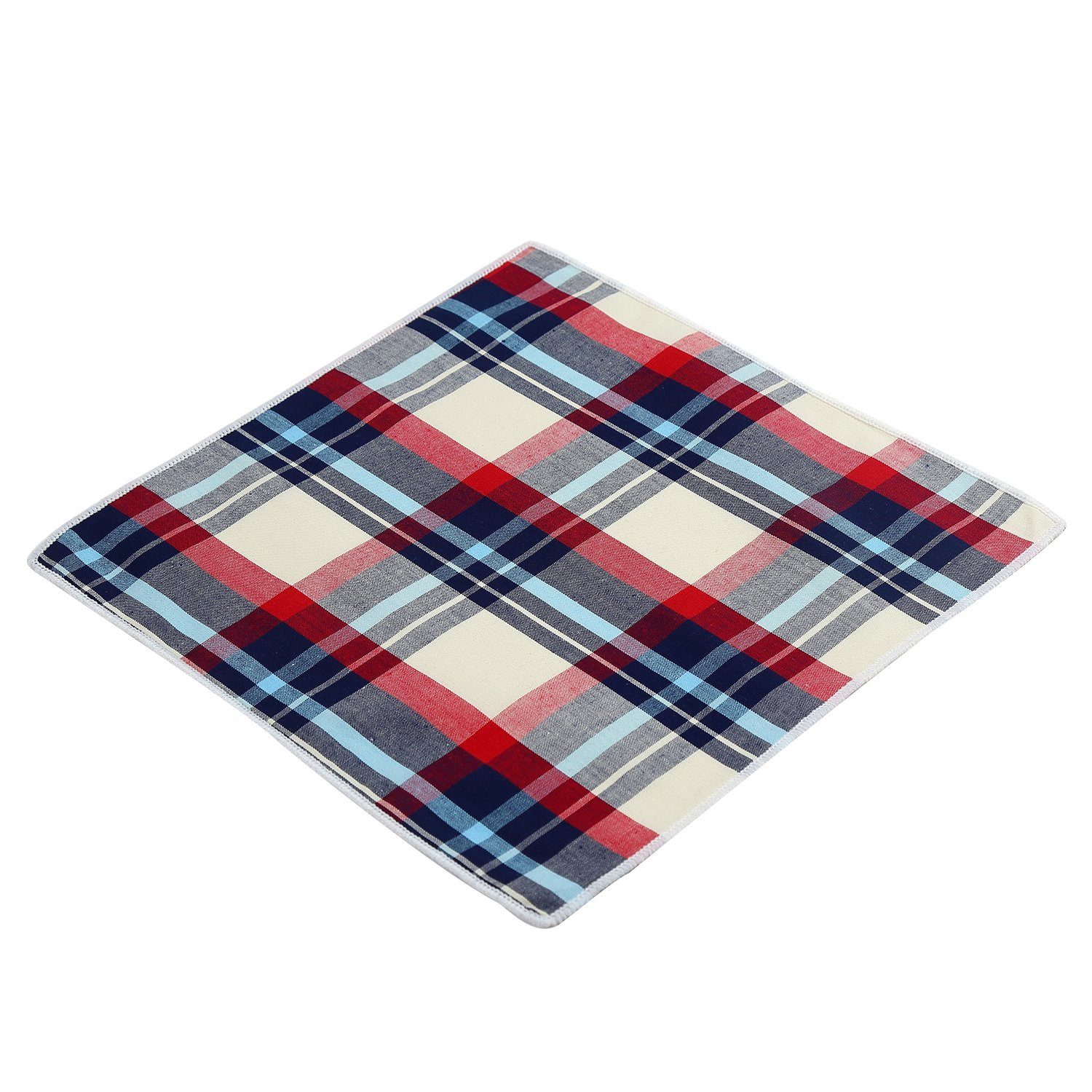 DonDon Einstecktuch DonDon Herren Hanky Einstecktuch kariert, (Packung, 1-St), vorgefaltet, kariert, Baumwolle