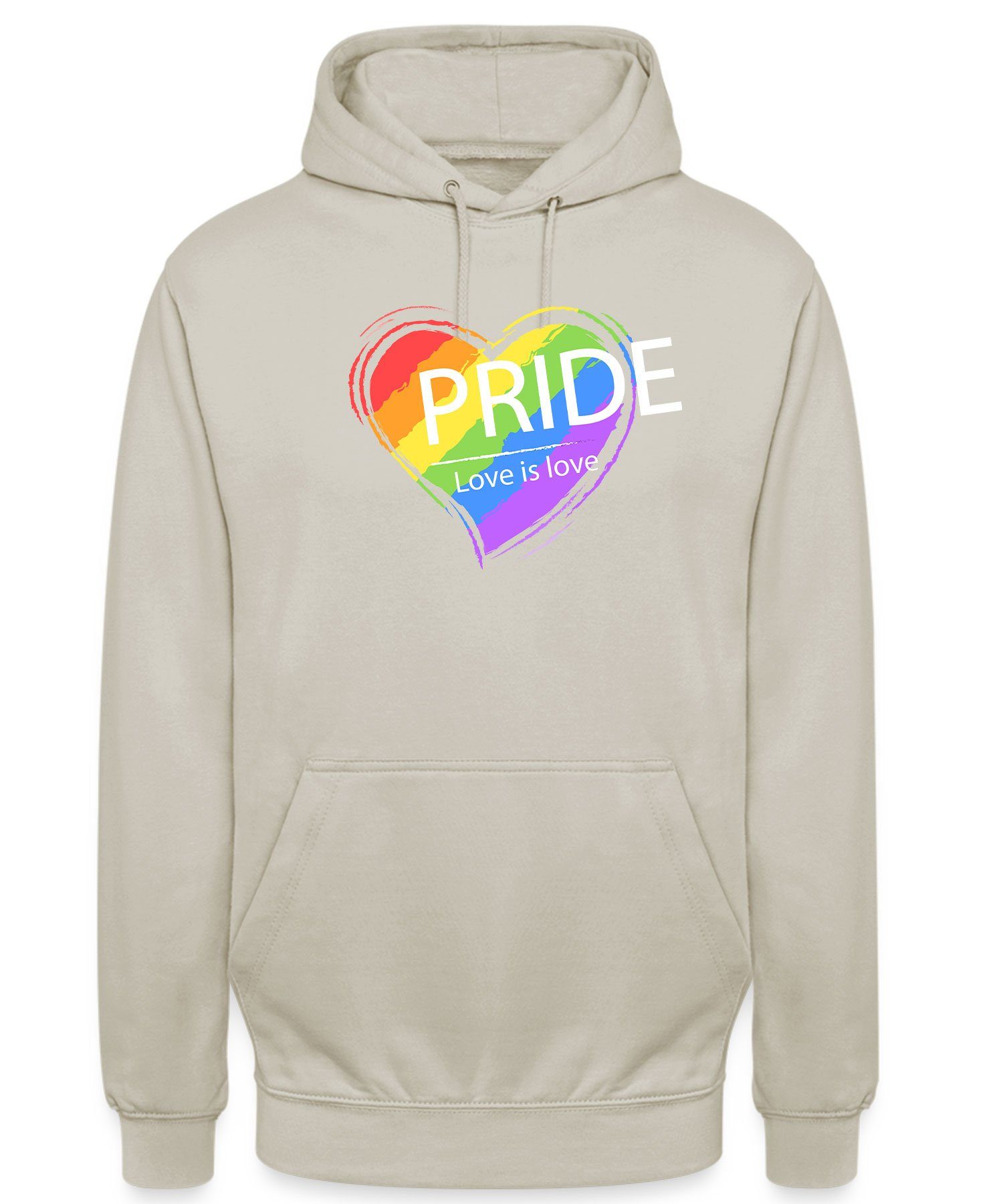 (1-tlg) Pride LGBT Regenbogen Quattro Kapuzenpullover Love Gay Stolz - Hoodie Pride Formatee Unisex Naturstein