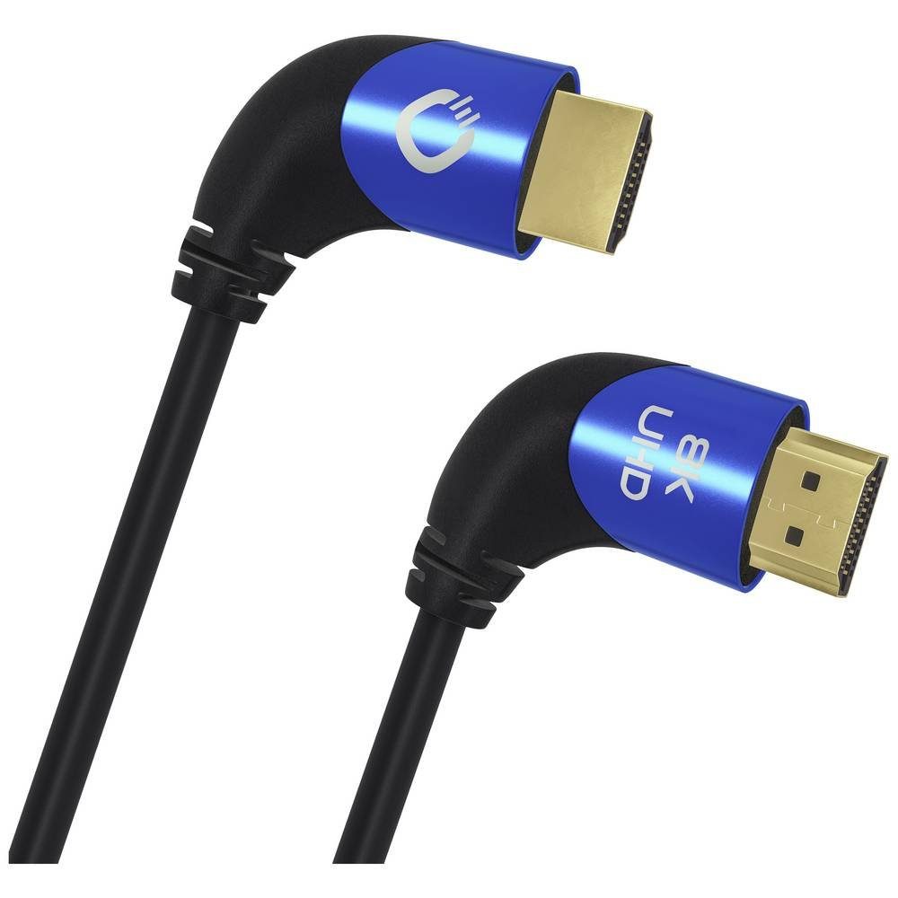 OEHLBACH Shape Magic UHD 90 Ultra-High-Speed HDMI® Kabel mit 90 D1C42542 HDMI-Kabel, 8K UHD, 90° nach links gewinkelt, dreifach geschirmt