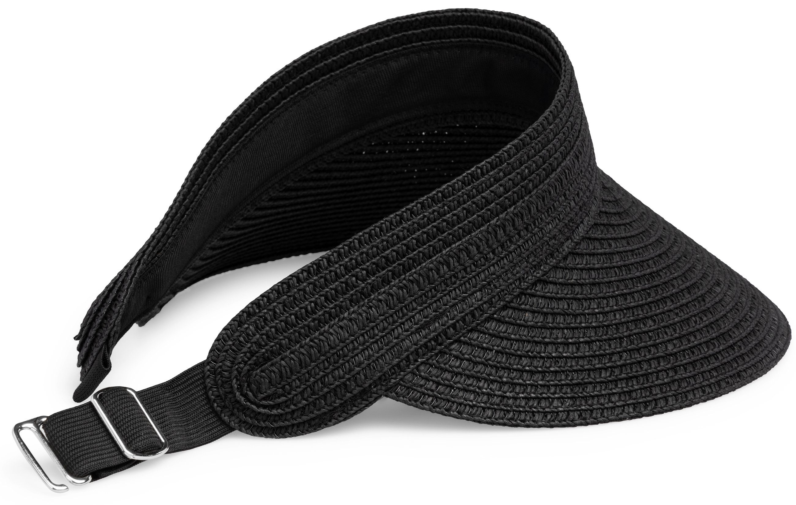 Caspar Strohhut HT027 verstellbare leichte Damen Sommer Schirmmütze Sonnenvisor