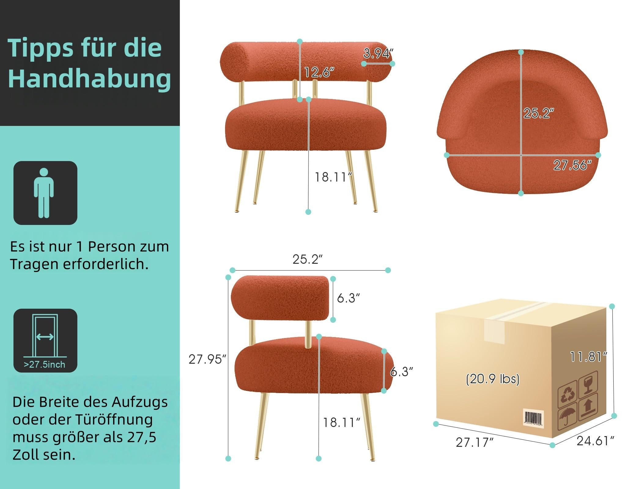 SEYNAR Sessel Teddy-Sessel, Kommodensessel, Komfortsessel, Schaukelstuhl (1 günstig online kaufen