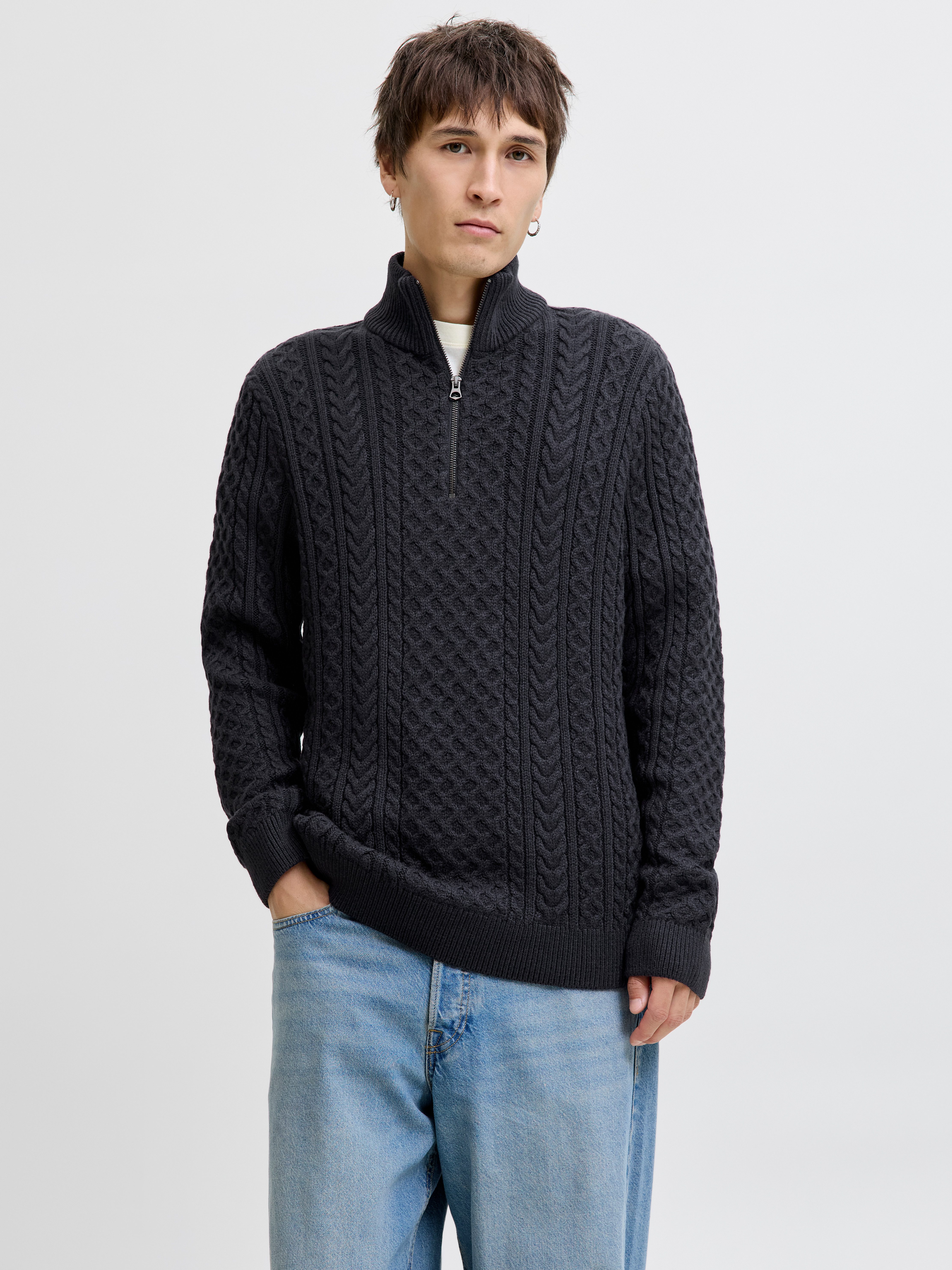 Jack & Jones Troyer JPRBLUSEAN KNIT CABLE HALF ZIP SN günstig online kaufen