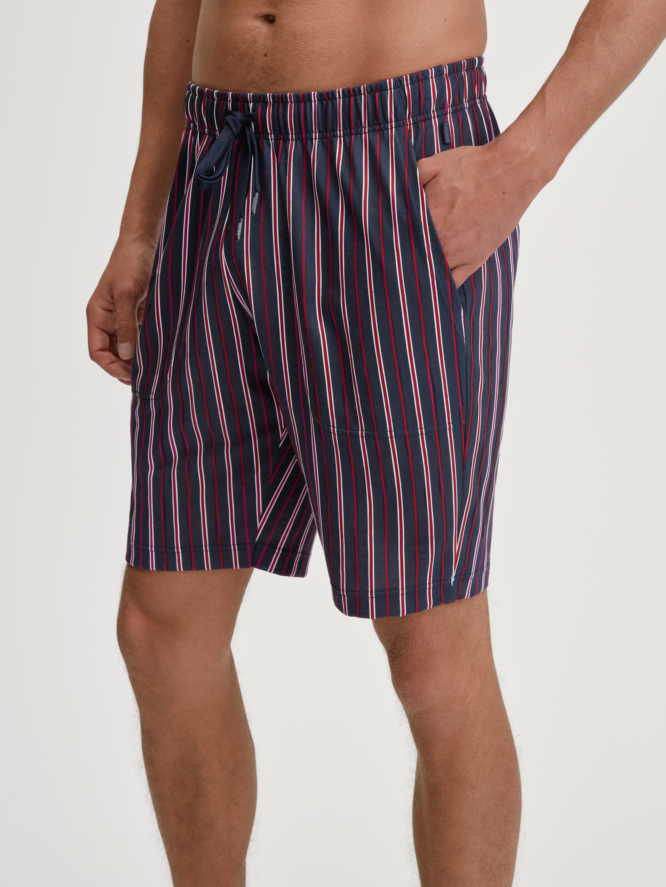 CALIDA Pyjamashorts Remix Basic Sleep Herren (1-tlg) 100% Baumwolle, mit Seitentaschen, atmungsaktiv, hautfreundlich