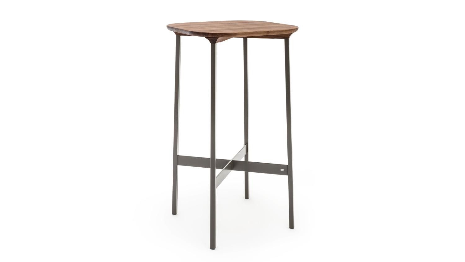 Rolf Benz Stehtisch Rolf Benz Stehtisch 935 Nussbaum Metall grau B65 H110