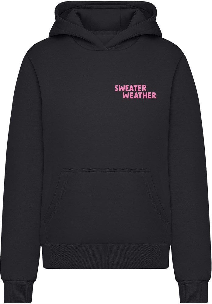 Miss Tee Rundhalspullover Sweater Weather Ladies Fluffy Hoody