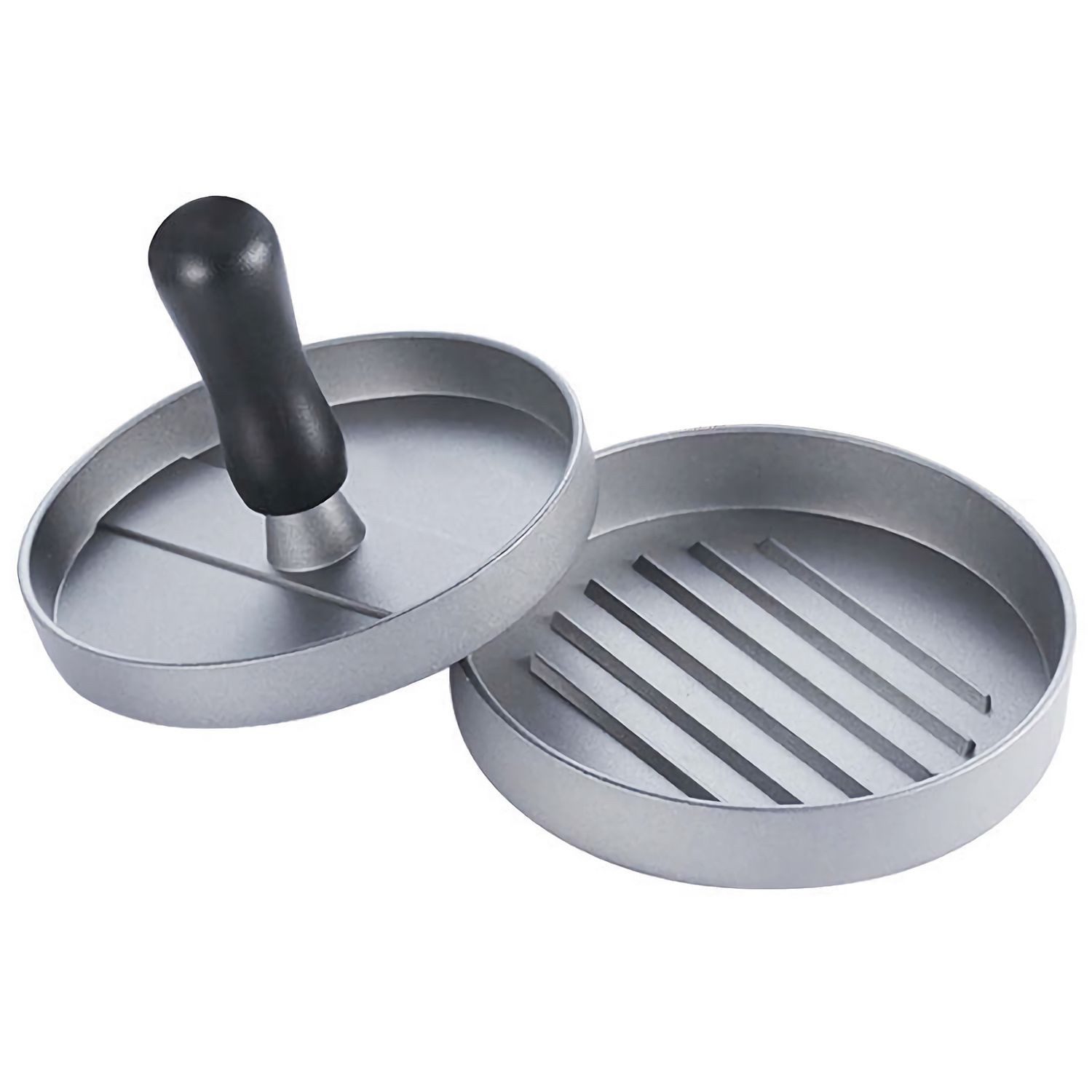 Intirilife Burgerpresse (2 St), Metall, Hamburger Presse 11.5 cm Burger Press Grillen Campen Zuhause Caterer