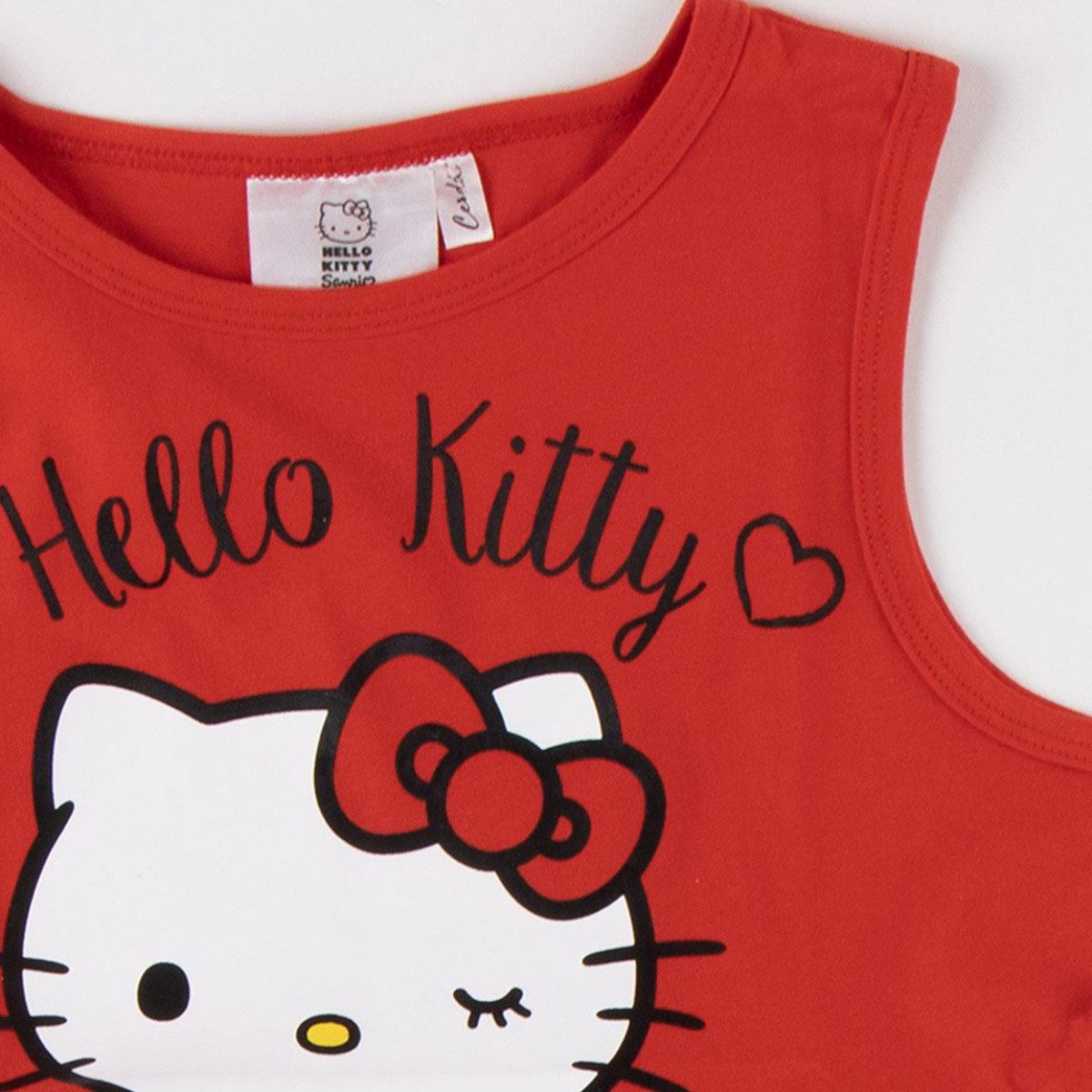 Hello Kitty Sommerkleid Kinder Kleid Sommerkleid Freizeit Baumwolle Single Jersey