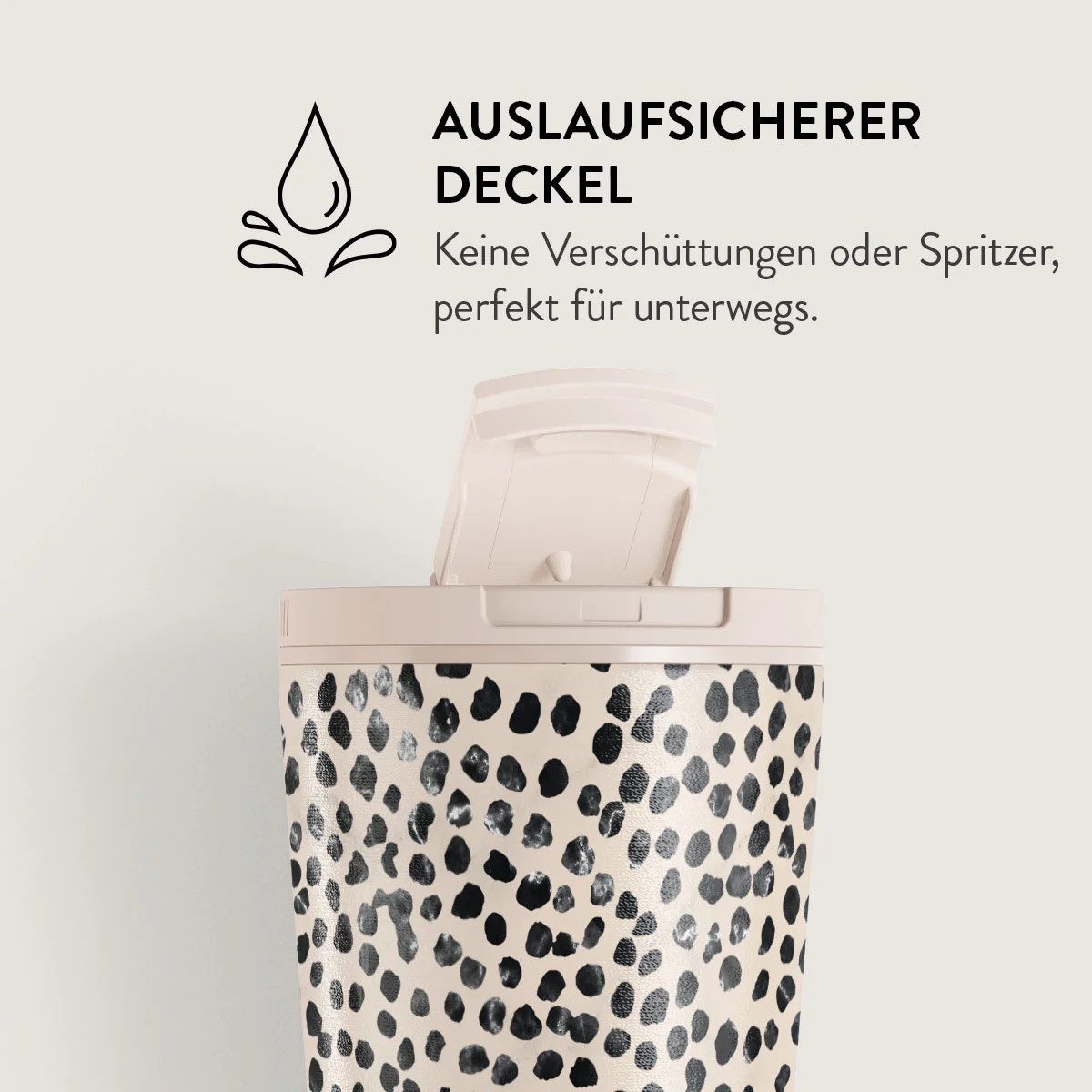 BURGA Becher Almond Latte Flap Lid Travel Mug 500ml