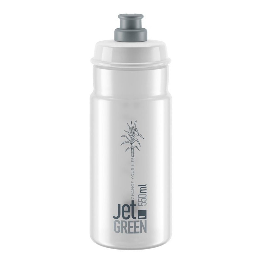 Elite Trinkflasche Trinkflasche Jet Green 550ml, klar/grau, Biokunststoff