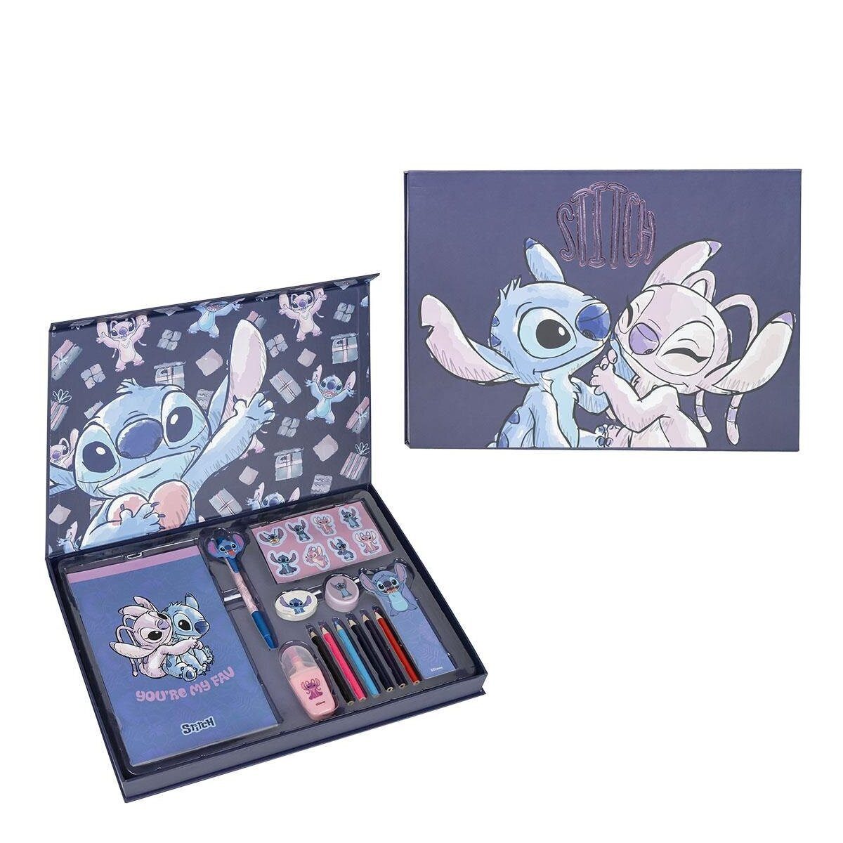 Disney Kreativset Lilo & Stitch Geschenkset mit Buntstiften & Schreibzubehör