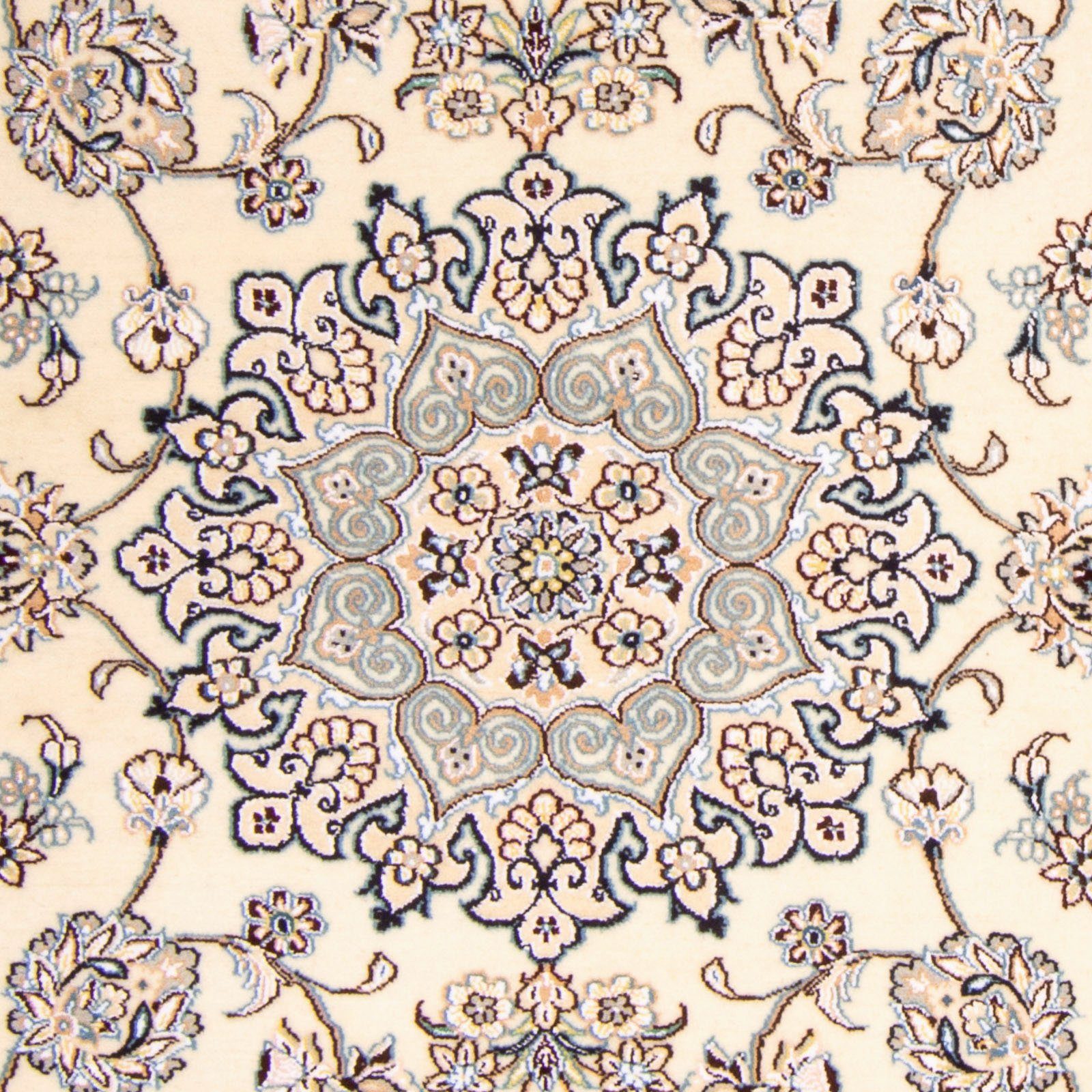 Orientteppich Perser - Zertifikat beige, morgenland, Wohnzimmer, Royal mit 10 rechteckig, Höhe: cm - mm, - - Handgeknüpft, 212 Nain Einzelstück 137 x
