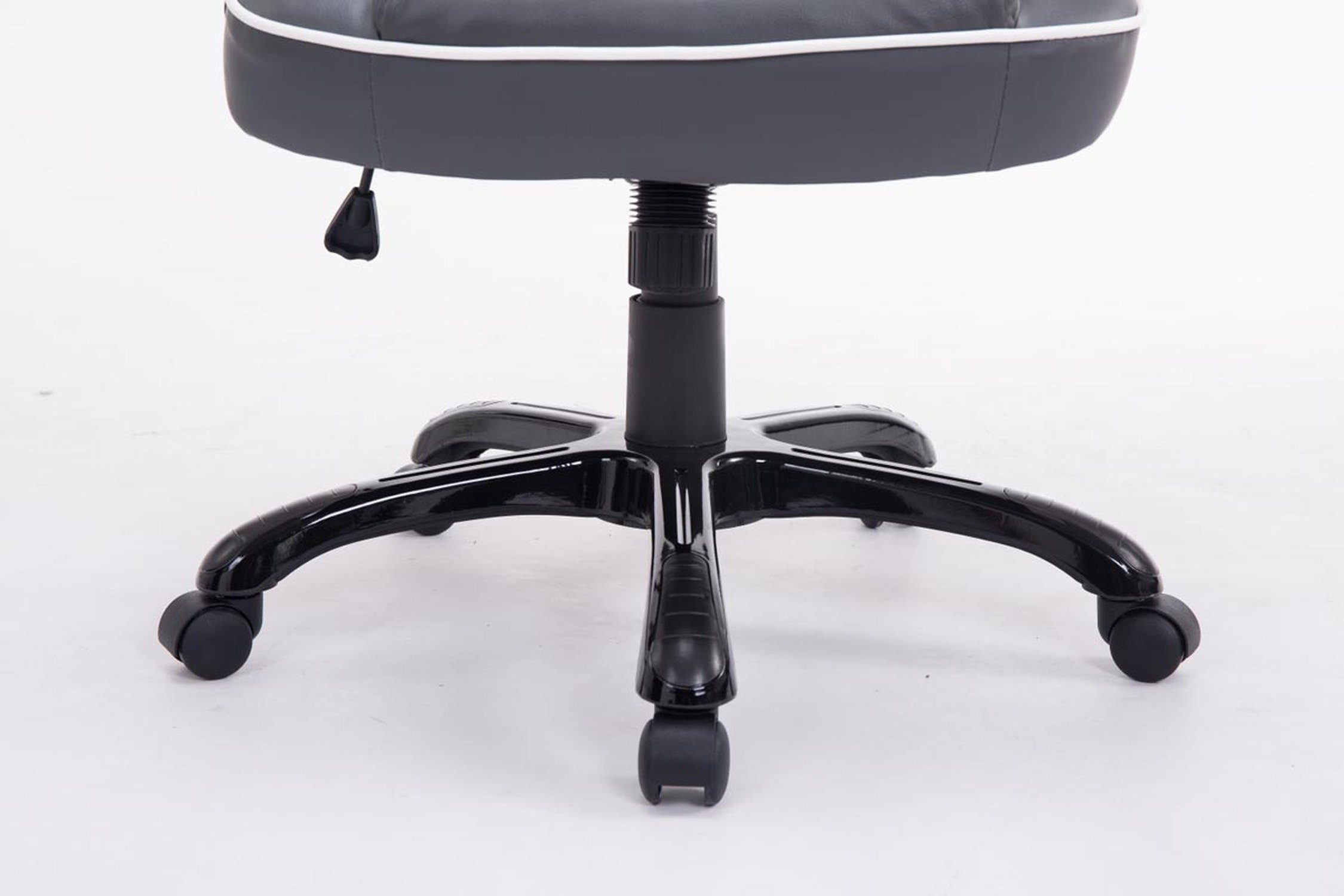 (Schreibtischstuhl, XXL), mit Drehstuhl, Kunststoff - Bigo Sitzfläche: schwarz Rückenlehne grau Bürostuhl ergonomisch geformter Kunstleder Bürostuhl TPFLiving Chefsessel, bequemer Gestell: