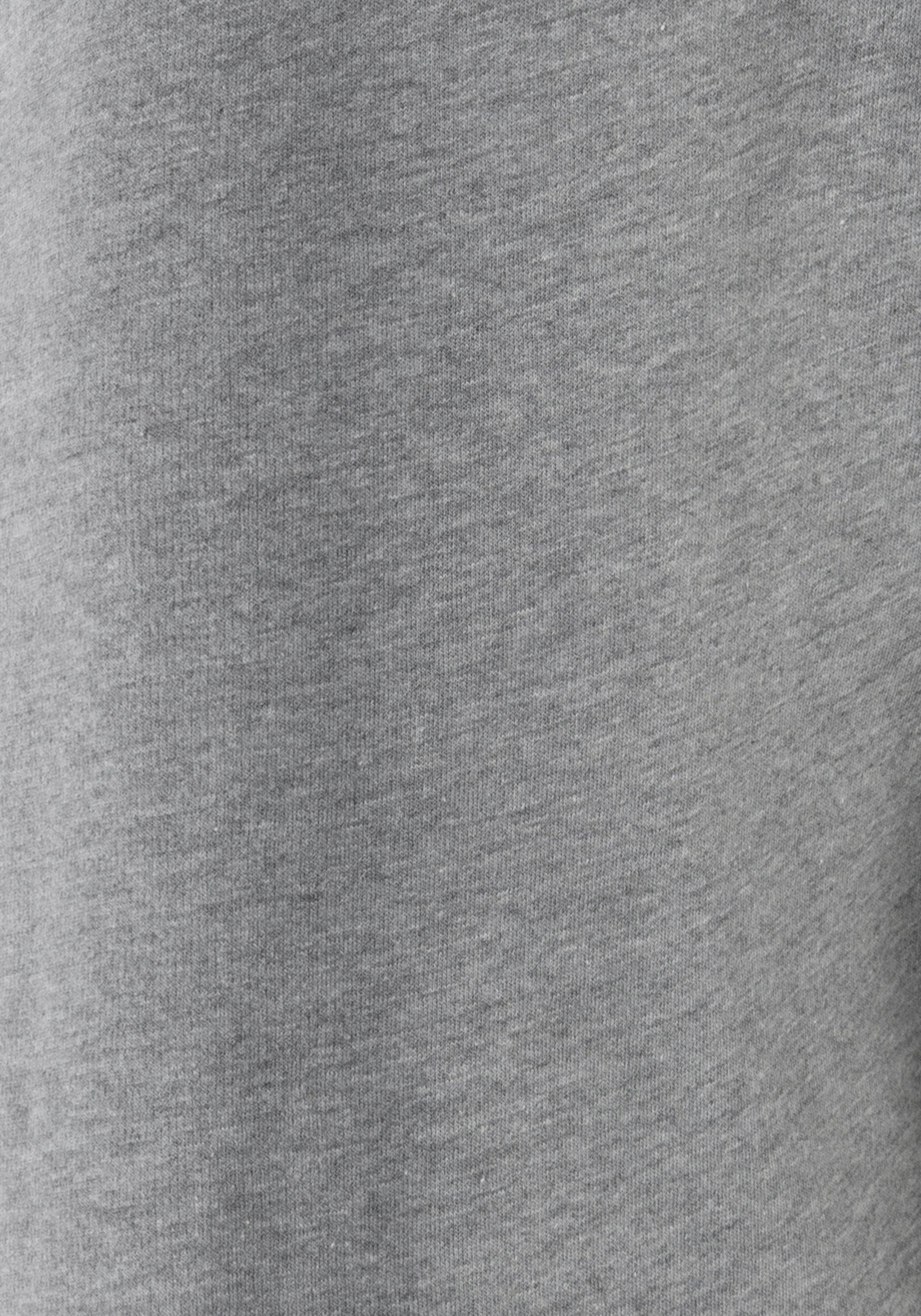 grau-meliert mit H.I.S seitlicher Sweatshorts Logodruck Streifen