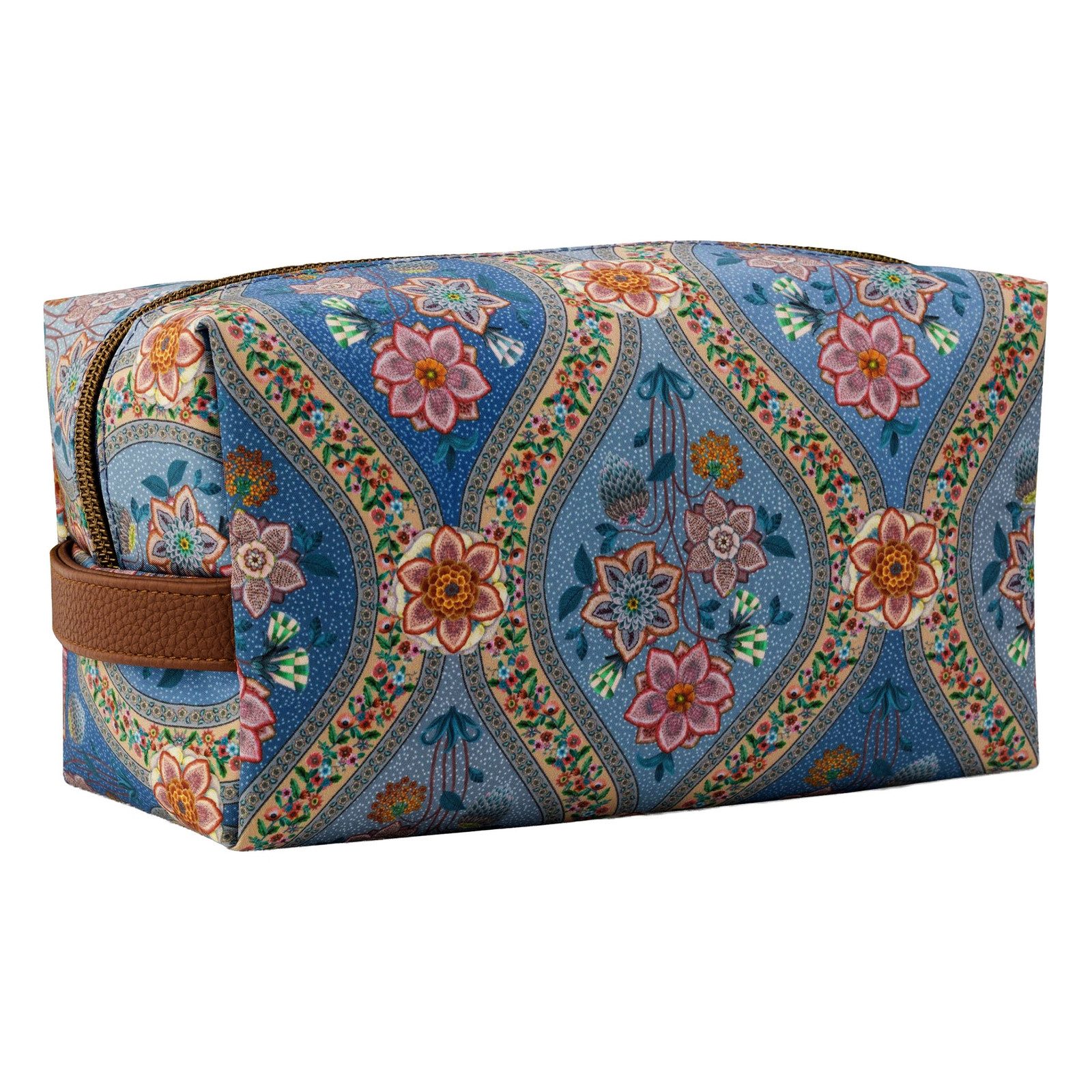 PiP Studio Kosmetiktasche Coco Cosmetic Bag Medium Ornamento, mit Kunstlederdetails und Markenpatches
