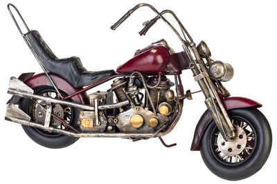 Aubaho Modellmotorrad Modell Chopper Modellmotorrad Motorrad Nostalgie Blech Metall Antik-St