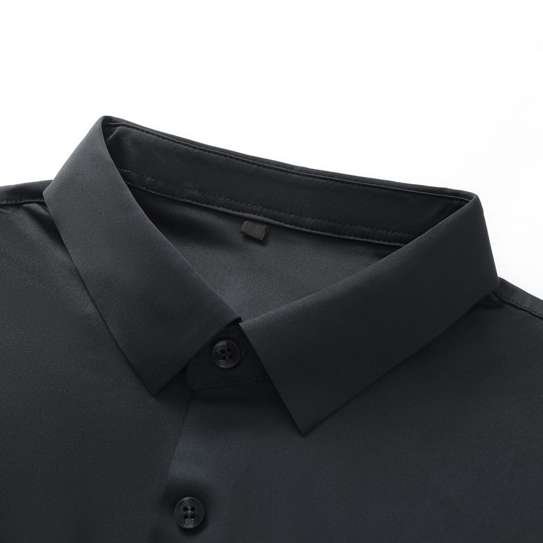 Allthemen Businesshemd bügelfrei Langarmhemd Herren hochelastisch Oberhemd Unifarben