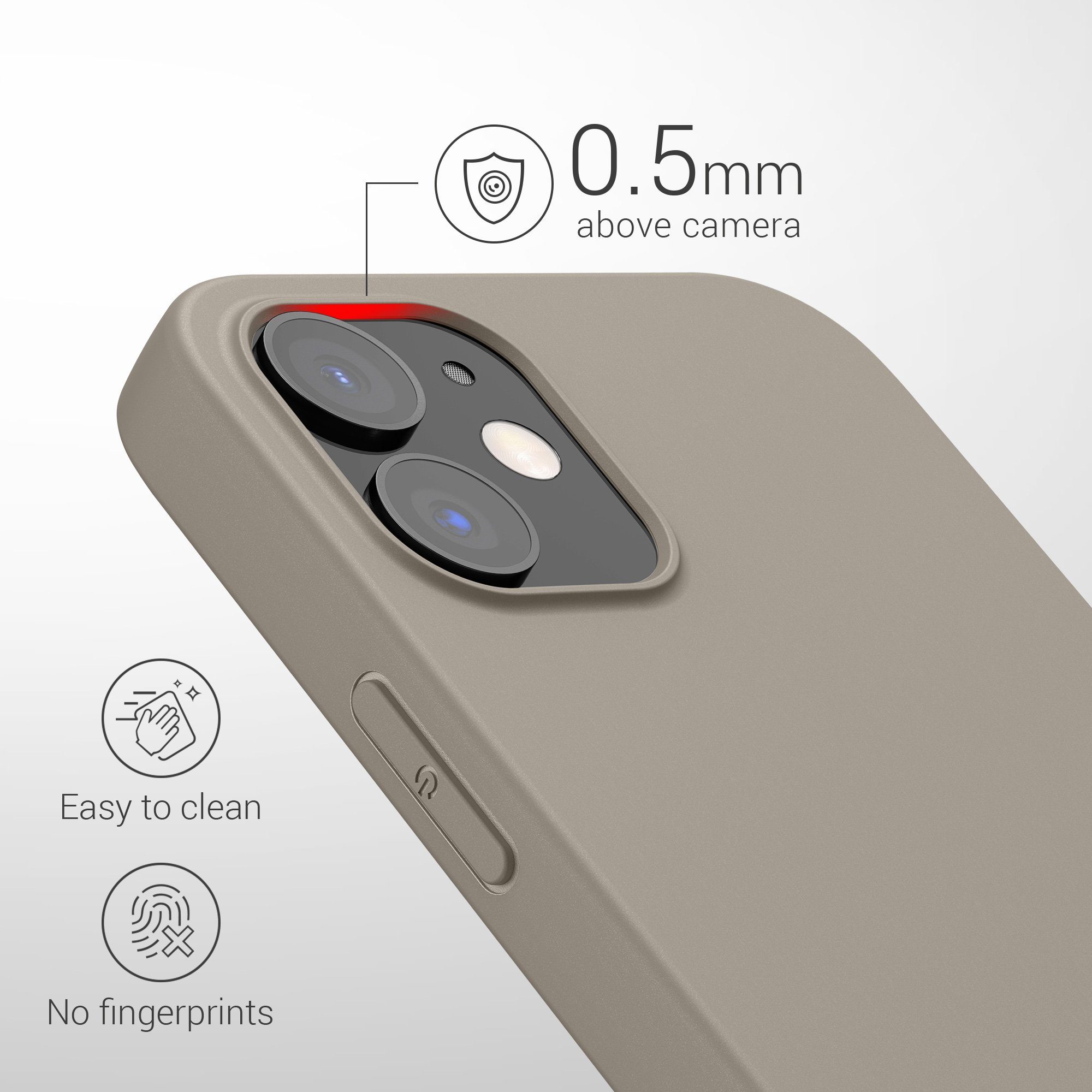 kwmobile Handyhülle Hülle für Apple iPhone 12 / 12 Pro, Hülle Silikon - Soft Handyhülle - Handy Case Cover